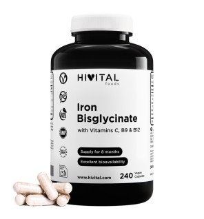 Hierro + C + B9 + B12 240 Cápsulas Veganas Hivital