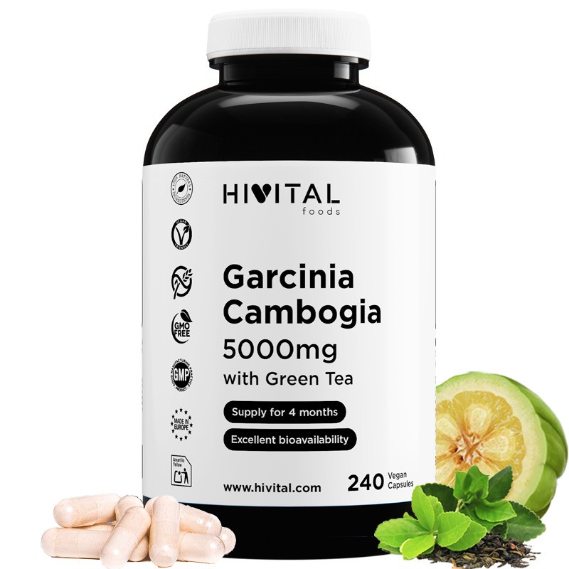 Garcinia Cambogia 5000 mg 240 Cápsulas Veganas Hivital