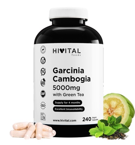 Garcinia Cambogia 5000 mg 240 Cápsulas Veganas Hivital