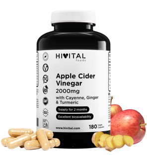 Apple Cider Vinegar 2000 mg 180 Cápsulas Veganas Hivital