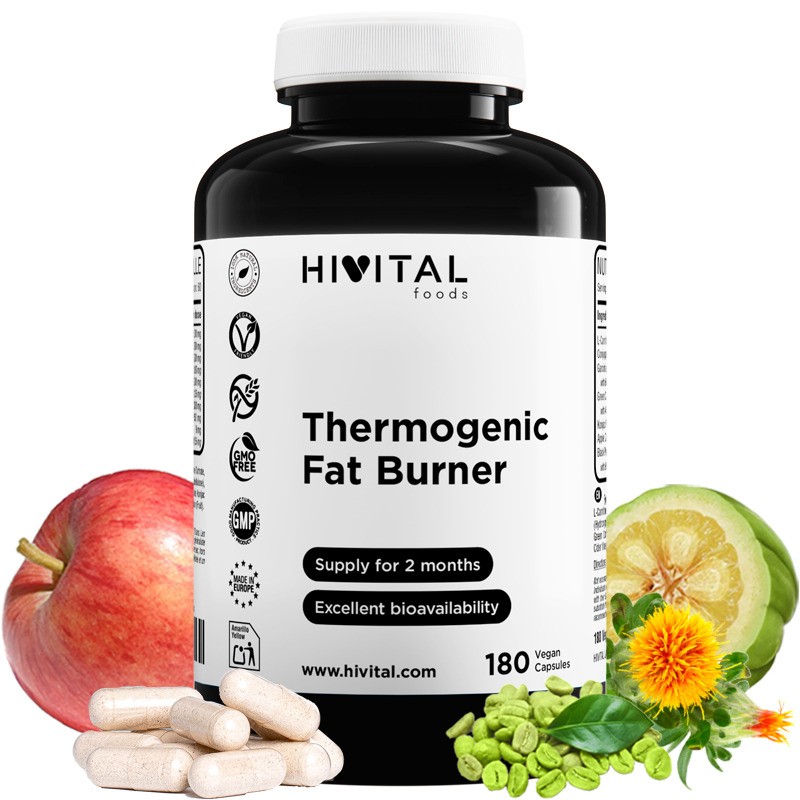 Thermogenic Fat Burner 180 Cápsulas Veganas Hivital Thermogenic Fat Burner 180 Cápsulas Veganas Hivital
