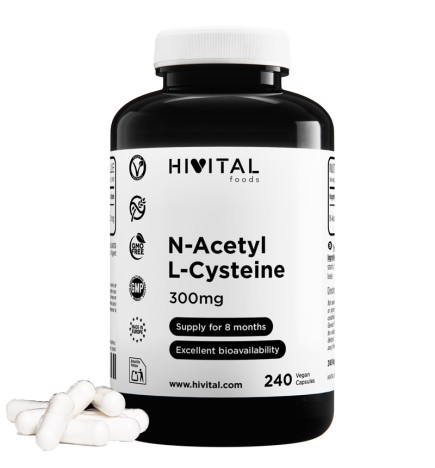 N-Acetil L-Cisteina 300 mg 240 Cápsulas Veganas Hivital