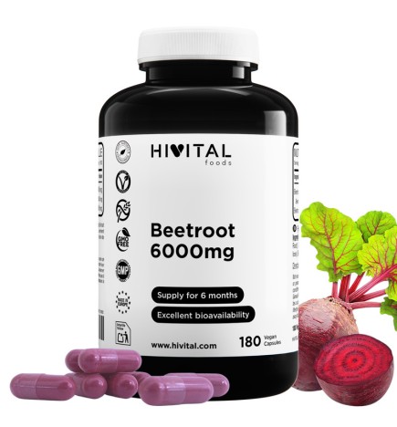 Remolacha 6000 mg 180 Cápsulas Veganas Hivital