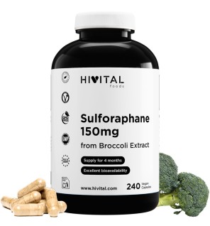 Sulforafano 150 mg 240 Cápsulas Veganas Hivital