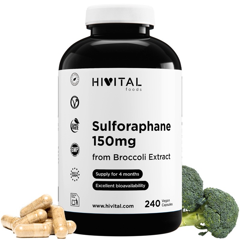 Sulforafano 150 mg 240 Cápsulas Veganas Hivital
