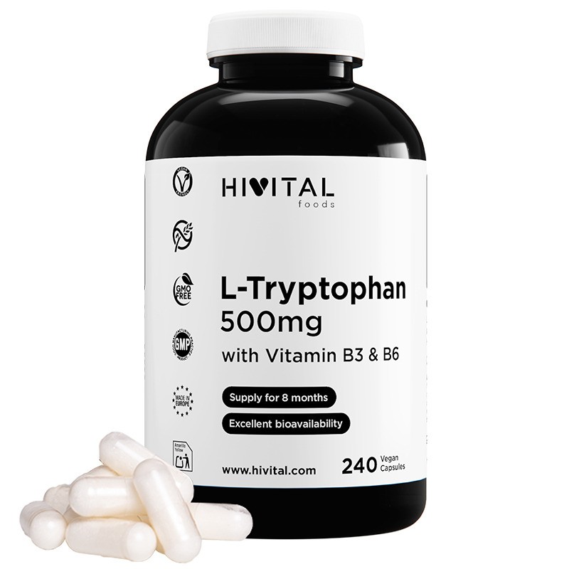 L-Triptófano 500 mg 240 Cápsulas Veganas Hivital