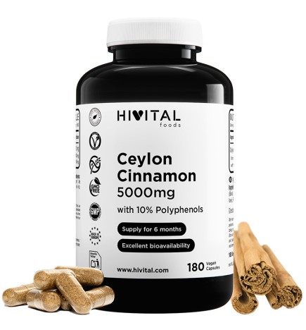 Canela 5000 mg 180 Cápsulas Veganas Hivital