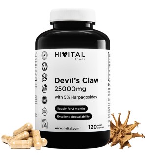 Harpagofito 25000 mg 120 Cápsulas Veganas Hivital