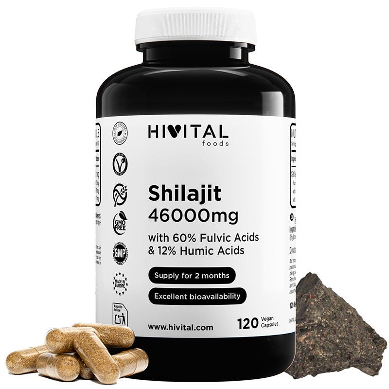 Shilajit 46000 mg 120 Cápsulas Veganas Hivital
