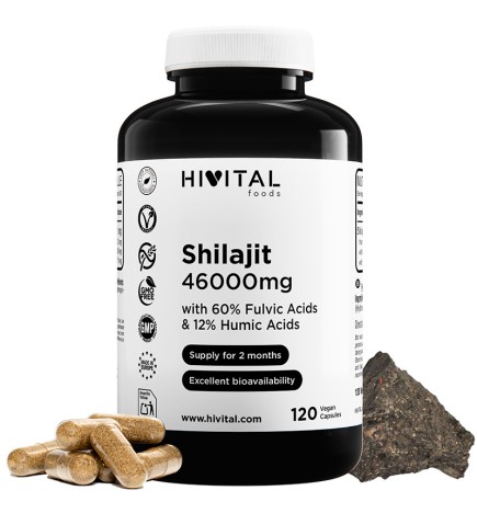 Shilajit 46000 mg 120 Cápsulas Veganas Hivital