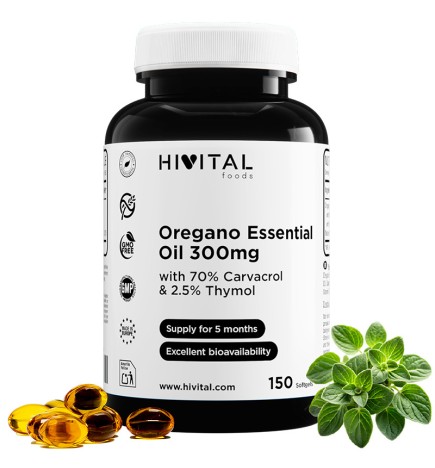 Aceite esencial de Orégano 300 mg 150 Perlas Hivital