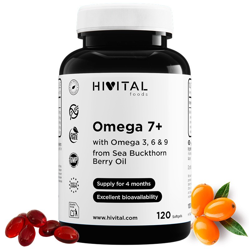 Omega 7+ Espino Amarillo 500 mg 120 Perlas Hivital