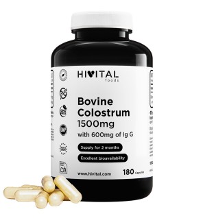 Calostro Bovino 1500 mg 180 Cápsulas Hivital