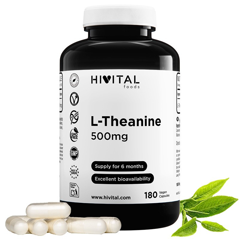L-Teanina 500 mg 180 Cápsulas Veganas Hivital
