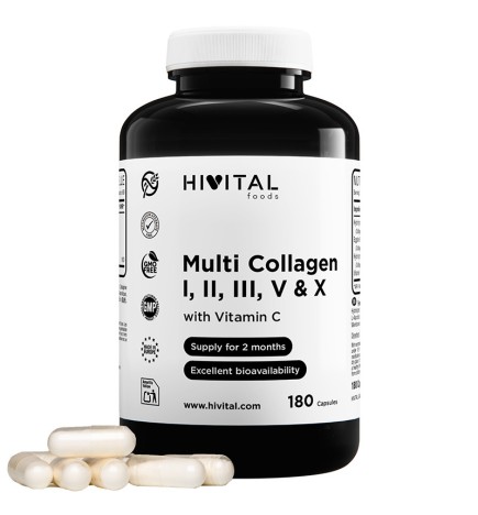 Multi Colágeno Hidrolizado 180 Cápsulas Hivital
