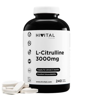 L-Citrulina 3000 mg 240 Comprimidos Veganos Hivital