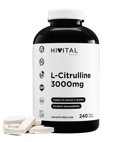 L-Citrulina 3000 mg 240 Comprimidos Veganos Hivital