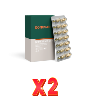 Pack de 2 unidades Multi Vital 3-In-1 84 Comprimidos Bonusan