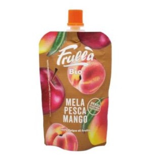 Pure De Manzana Melocoton Y Mango 18 Uds X 100 Gramos Bio Frulla