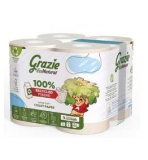 Papel Higienico Doble Capa  8 Rollos Bio Grazie Natural