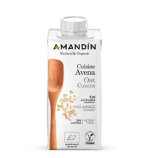 Cuisine Crema De Avena 200Ml 24Uds. Bio Amandin
