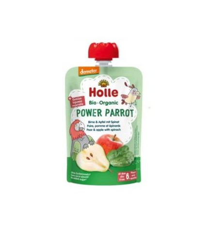 Smoothie Power Parrot Pera-Espinacas 6Meses 100 Gramos Holle