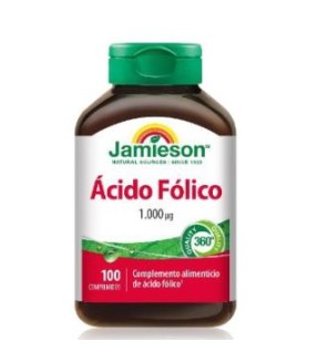 Acido Folico 1000Mcg. 100 Comprimidos Jamieson