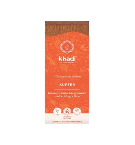 Tinte Herbal Color Cobre 100 Gramos Khadi