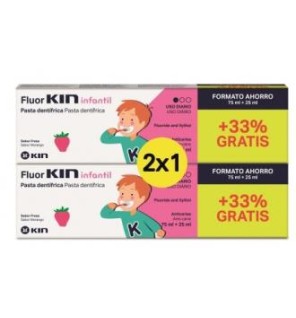 Fluor Kin Infantil Pasta 75Ml+25Ml 2X1 Kin