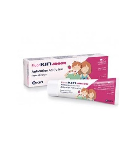 Fluor Kin Junior Gel 6-12 Años Fresa 75Ml 800 Ppm Kin