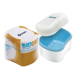 Contenedor Kin Oro Baño Protesis Dental 1 Blanco Kin