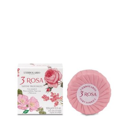 3 Rosas Jabon Pastilla 100Gr L´Erbolario