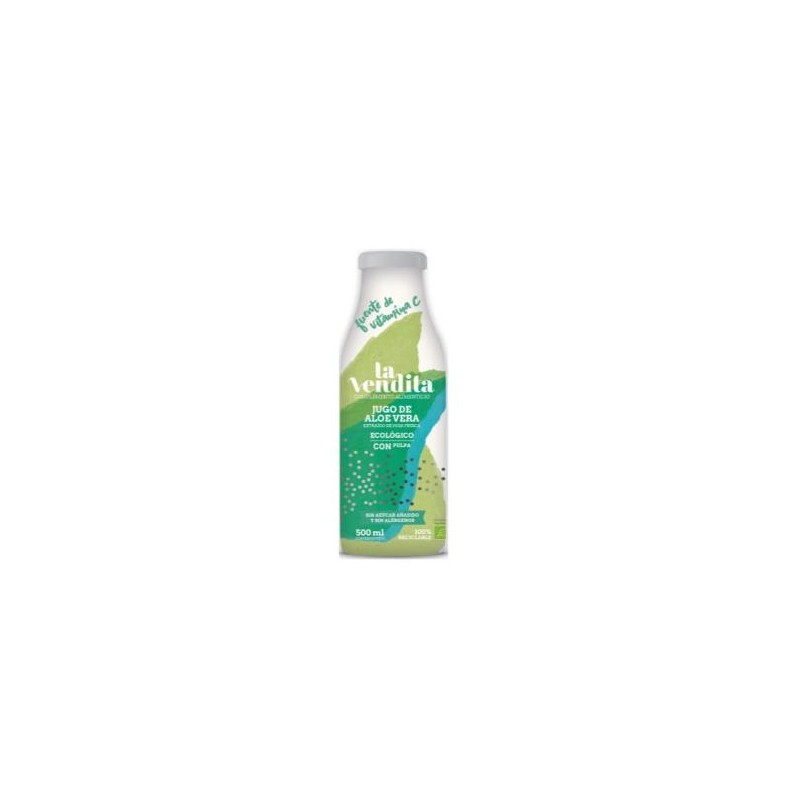 Jugo De Aloe Vera 100% Con Pulpa 500Ml Eco La Vendita