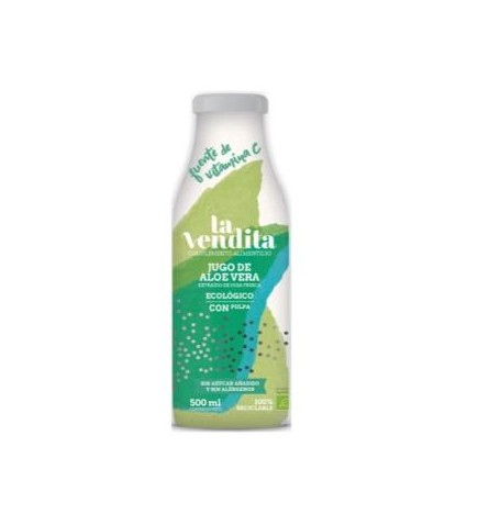 Jugo De Aloe Vera 100% Con Pulpa 500Ml Eco La Vendita