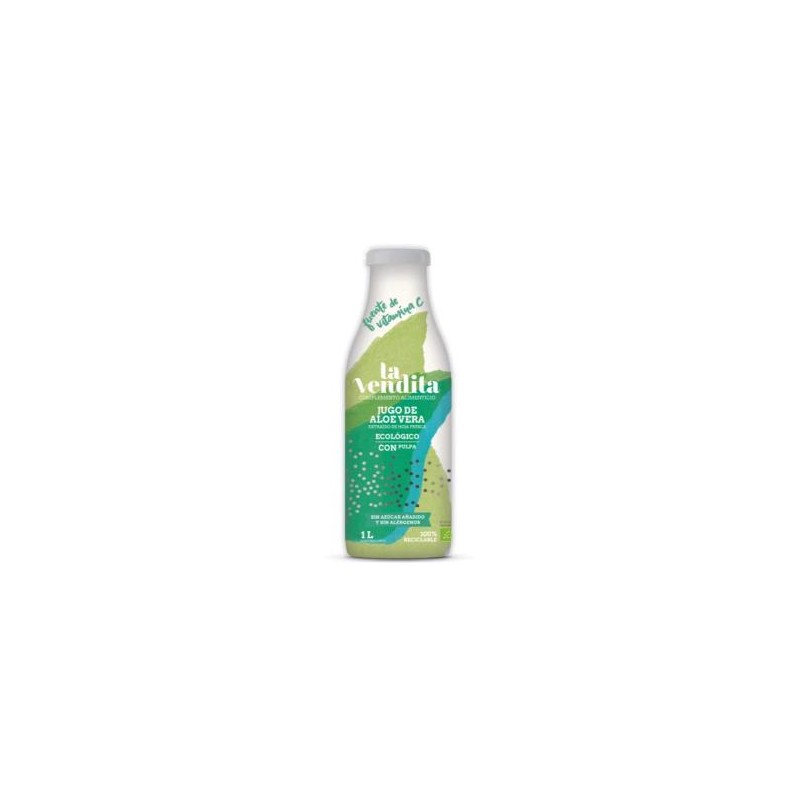 Jugo De Aloe Vera 100% Con Pulpa 1L Eco La Vendita