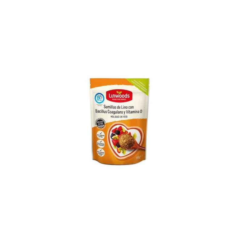 Semillas De Lino Molida Con Bacillus Y Vit D 200Gr Linwoods