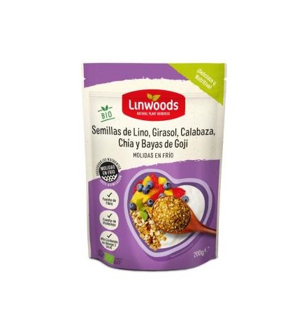 Semillas Lino Calabaza Girasol Chia Goji 200G Linwoods
