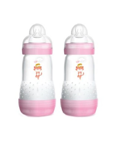 Biberon  Anti-Colic 260Ml 2Un Rosa Mam