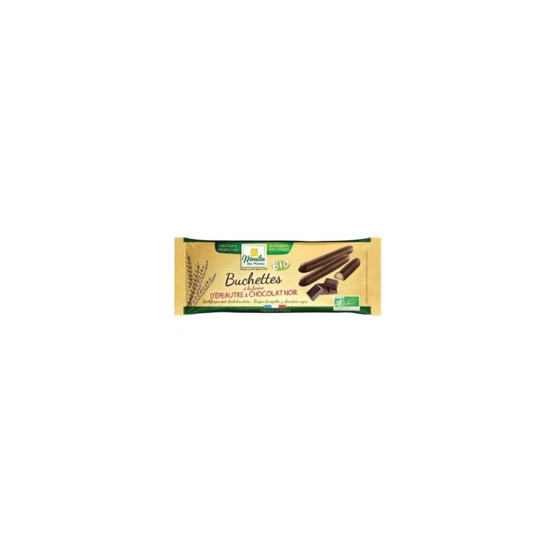 Buchettes De Espelta Bañados Chocolate 150 Gr Bio Moulin Des Moines