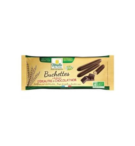 Buchettes De Espelta Bañados Chocolate 150 Gr Bio Moulin Des Moines