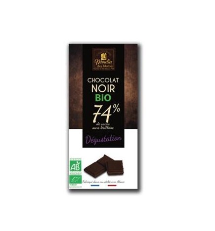 Chocolate Negro 74% Cacao  100 Gr Bio Moulin Des Moines