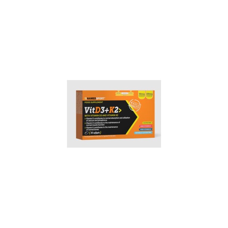 Vitamina D3+K2 30 Comprimidos Named Sport Vitamina D3+K2 30 Comprimidos Named Sport