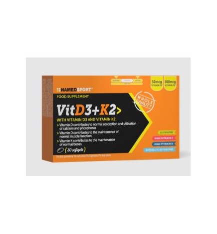 Vitamina D3+K2 30 Comprimidos Named Sport