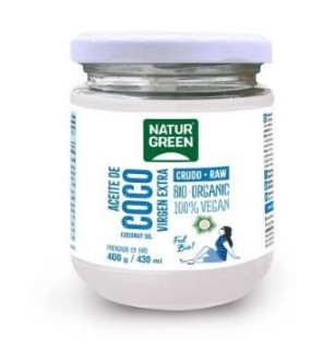 Aceite Virgen De Coco 1ª Presion Frio 400 Gramos Bio Naturgreen