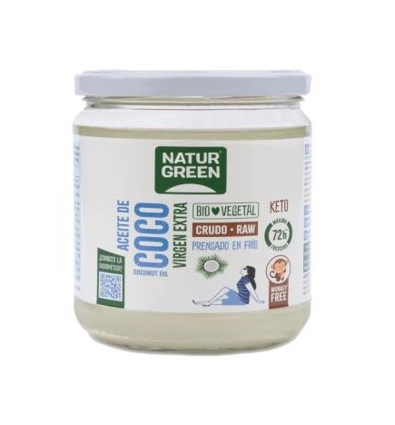 Aceite Virgen De Coco 1ª Presion Frio 200 Gramos Bio Naturgreen