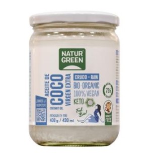 Aceite De Coco Cuisine Desodorizado 400 Gramos Bio Naturgreen