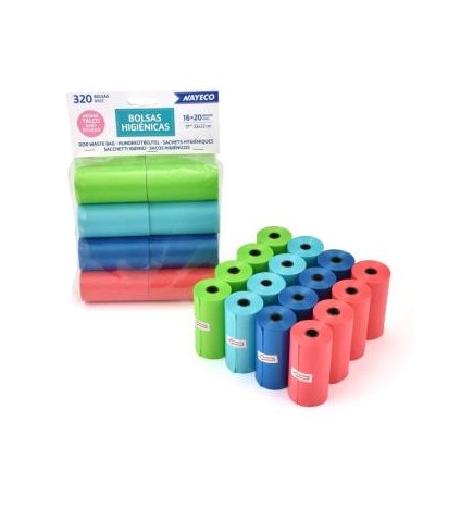 Bolsas Higienicas Aroma Talco 16Rollos 20Bolsas Nayeco Vet