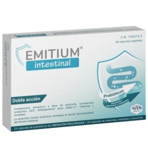 Emitium Intestinal 20+20 Capsulasveg. Niam