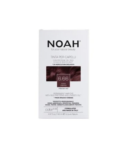 Tinte Capilar Castaño Rojizo Oscuro, 140 Ml (6.6) Noah