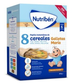 Nutriben 8 Cereales Galletas Maria 600 Gramos Nutriben